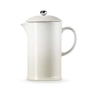 34oz Cafe Collection Stoneware French Press Meringue