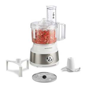 10 Cup Food Processor w/ Bowl Scraper White & Stainless Steel