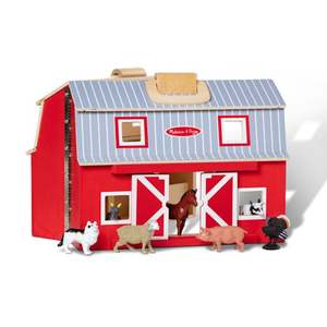 Fold and Go Barn w/ 7 Farm Animals Ages 3+Years