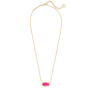 Kendra Scott Elisa Gold Pendant Necklace in Azalea Illusion