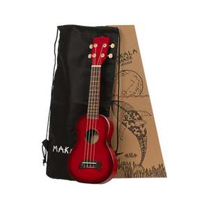 Makala Dolphin Soprano Ukulele w/ Gig Bag Red Burst