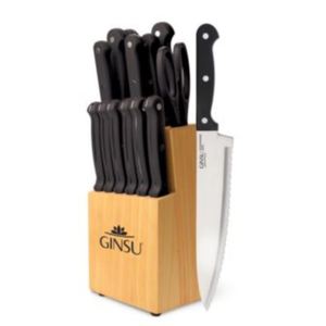 Kiso 14-Piece Knife Block Set in Black/Natural