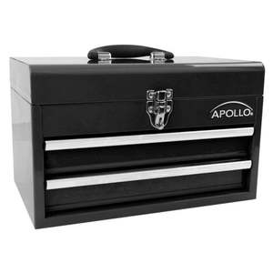 14" 2-Drawer Steel Tool Chest Black