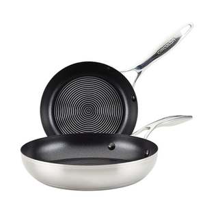 SteelShield Stainless Steel Twin Pack Frying Pans