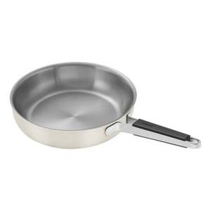 Pure 11" Stainless Steel Fry Pan Ivory White