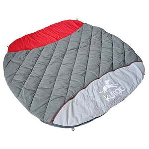 Canyon Puffer Pup Sack 30" Pet Sleeping Bag Charcoal/Red