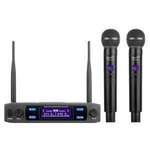 Professional VHF Dual Fixed Channel Wireless Microphone System