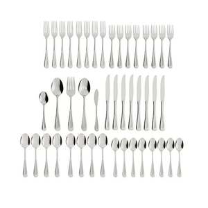 45pc Satin Sand Dune 18/0 Stainless Steel Flatware Set