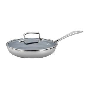 Clad CFX 9.5" Stainless Steel Nonstick Ceramic Fry Pan w/ Lid