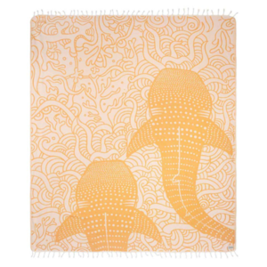 Sand Cloud Whale Shark XL Towel Sunflower