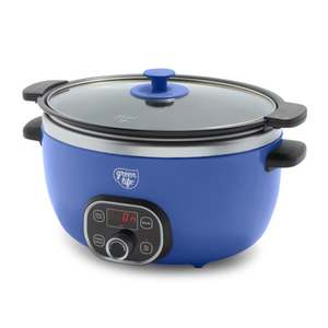 6qt Healthy Cook Duo Slow Cooker Night Blue