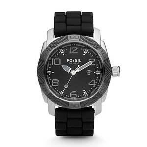 Fossil Mens Silicone Strap Sport Watch/Spanish