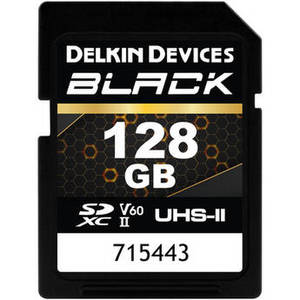 Delkin Devices 128GB BLACK UHS-II SDXC Memory Card