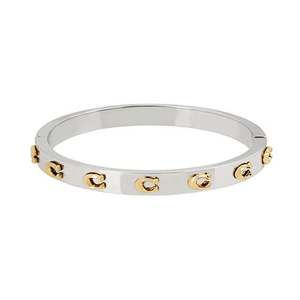 Signature C 2-Tone Bangle Bracelet