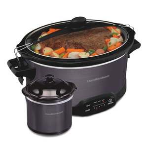 Stay or Go 7qt Programmable Slow Cooker w/ Party Dipper