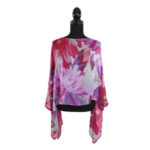 Kippling Floral Watercolor Poncho