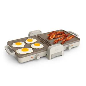 Fold-n-Store Dual Temp Ceramic Griddle, Oatmilk