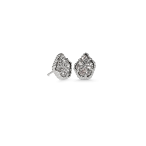 Kendra Scott Tessa Silver Stud Earrings in Platinum Drusy