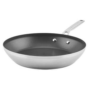 12" Stainless Steel 3-Ply Nonstick Fry Pan