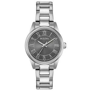 Ladies' Corporate Collection Silver-Tone Stainless Steel Watch, Gray Dial