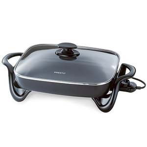 16" Electric Skillet w/ Glass Cover