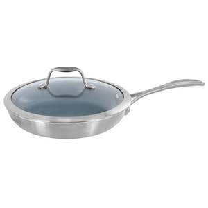 Spirit 3-Ply 9.5" Stainless Steel Ceramic Fry Pan w/ Lid